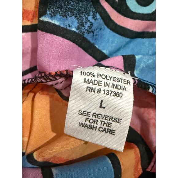 Live 4 Truth Crop Blouse Women L Colorful Funky Abstract Art Long Sleeve Picasso - Picture 10 of 10